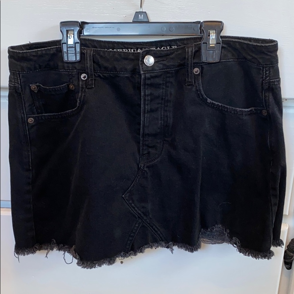 Black American Eagle Denim Skirt